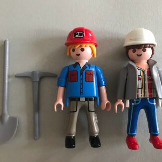 Playmobilfigur zwei Bauarbeiter