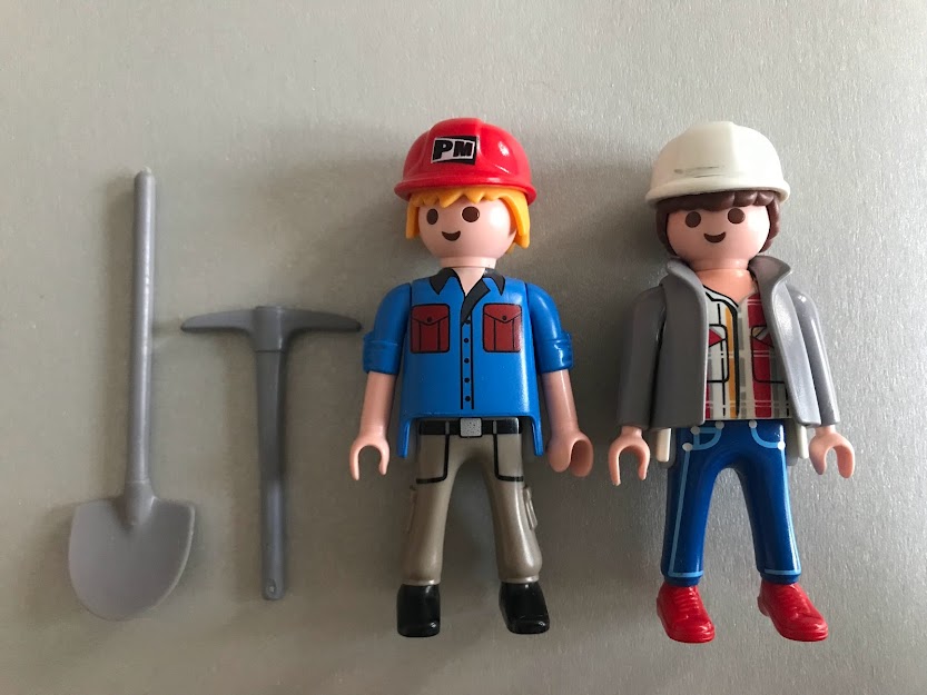Playmobilfigur zwei Bauarbeiter